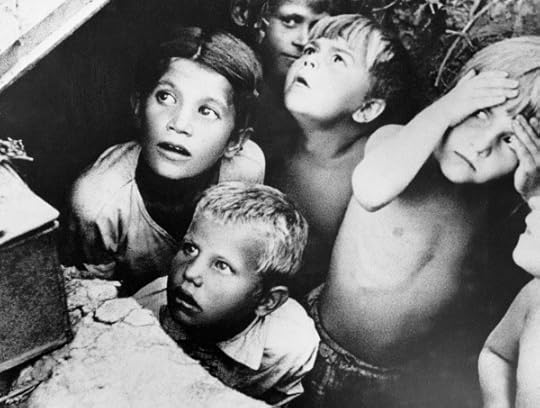 Children in a bomb shelter, Minsk, Byelorussia, 24 Jun 1941 (Russian International News Agency)