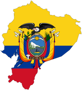Ecuador flag map