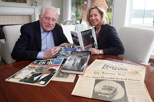 Clint Hill and Lisa McCubbin reflect over a lifetime of media articles depicting Clint's Secret Service years in the White House, most noticeably his memoirs of being attached to Kennedy's limo entourage in Dallas, 1963. Photo by Elliot Karlan.