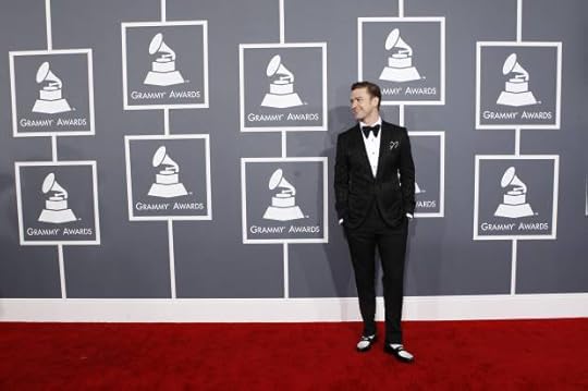 Singer Justin Timberlake arrives at the 55th annual Grammy Awards in Los Angeles