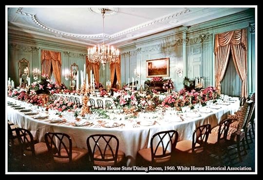 The White House's State Dining Room redecorated after the Truman renovation as it appeared set up in 1960 for a dinner for the king and queen of Denmark. Illustrates WHITEHOUSE-DININGROOM (category l), by Jura Koncius © 2015, The Washington Post. Moved Friday, June 26, 2015. (MUST CREDIT: White House Historical Association)