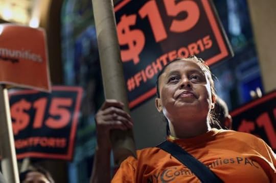 fight for 15 rally woman