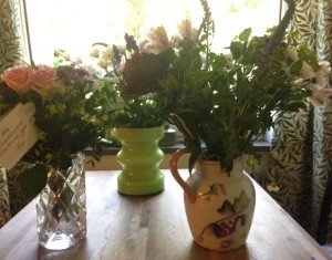 Blommor jag fick igår.