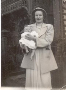 Betty holding Rae