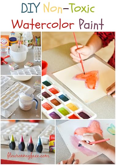 Diy homemade Non-Toxic Water Color Paint via flouronmyface.com