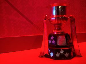 The Voyageurs Cup is Red.