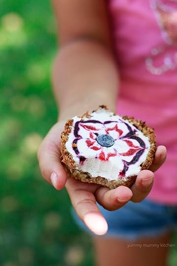 Mini Red, White, and Blue Ice Cream Pies