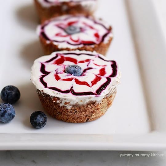 Mini Red, White, and Blue Ice Cream Pies