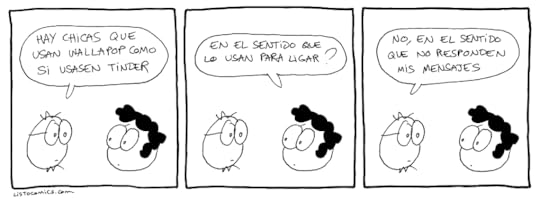 Tira cómica sobre las chicas que usan Wallapop como si usasen Tinder.