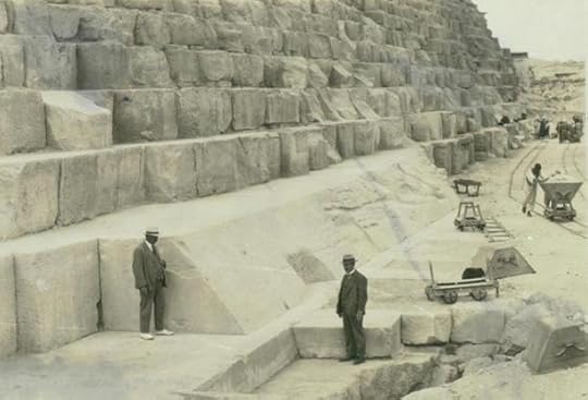 The Casing Stones can be seen here at the base of the pyramid