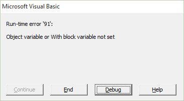 VBA Object Variable