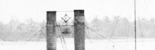Masonic Symbol hanging between the stacks of the USS Baron Dekalb