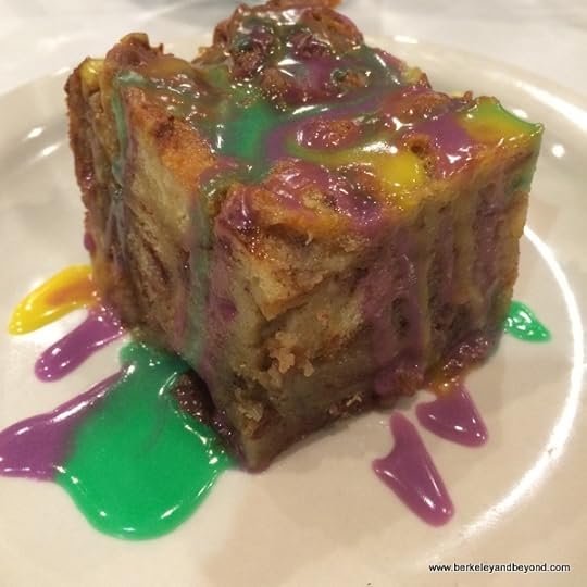 King Cake bread pudding at 1910 Restaurant & Wine Bar in Lake Charles, Louisiana