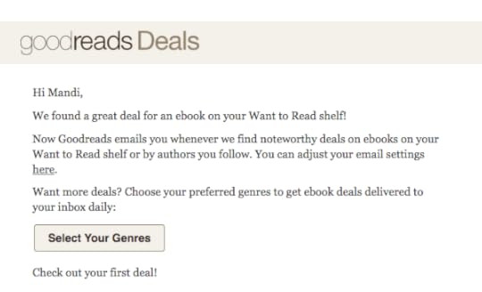 Kindle deals from Goodreads