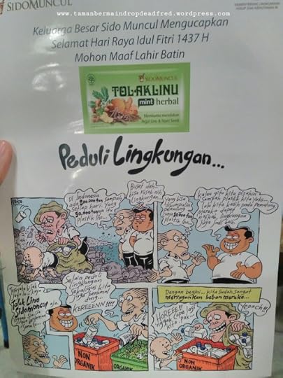 Komik peduli lingkungan yang bisa dimodifikasi untuk ucapan selamat lebaran