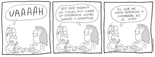 Tira cómica sobre comidas exóticas.