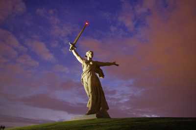 February 2, 2015 — 72nd Anniversary of the Victory at Stalingrad | The Motherland Calls monument in Volgograd, raised for heroes of the Battle of Stalingrad