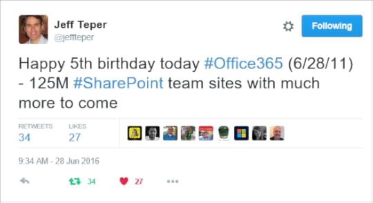 Screenshot of Jeff's tweet