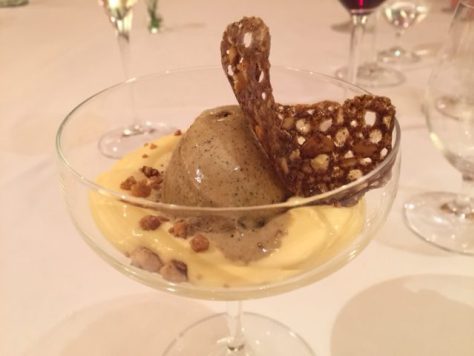 Mascarpone cream with coffee gelato