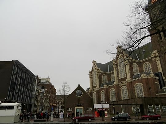 Anne Frank's house on the far left, Westerkerk on the far right.