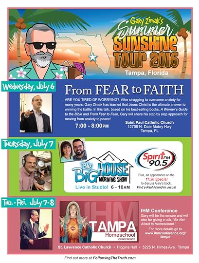 Catholic speaker and author Gary Zimak is heading to Florida for the Gary Zimak Summer Sunshine Tour 2016!