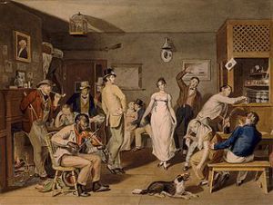 Dancing in a tavern of the 1800s