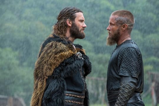 Clive Standen as Rollo and Travis Fimmel as Ragnar in The History Channel series Vikings