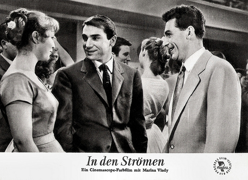 Marina Vlady and Robert Hossein in La liberté surveillée (1958)