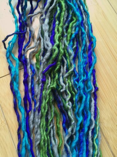 Cjkoho Designs BFL, Maya colorway with natural added.