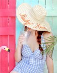 DIY Embroidered Sun Hat via A Beautiful Mess