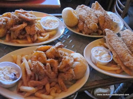 fried shrimp & catfish at Steamboat Bill’s on the Lake In Lake Charles, LA