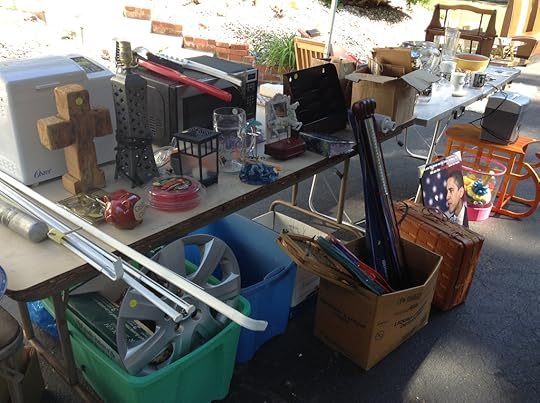 Picture of items at a yard sale