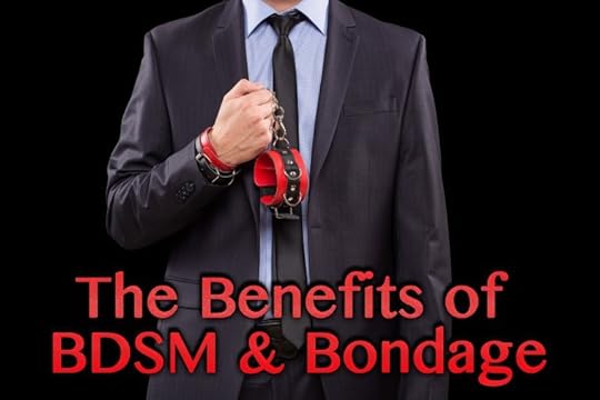 man in a business suit with leather bound. handcuffs. sex Toys