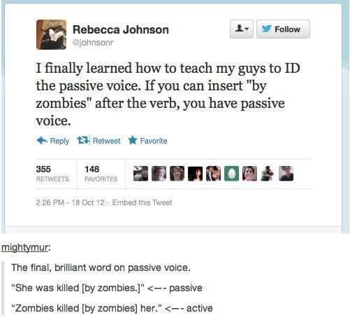By zombies
