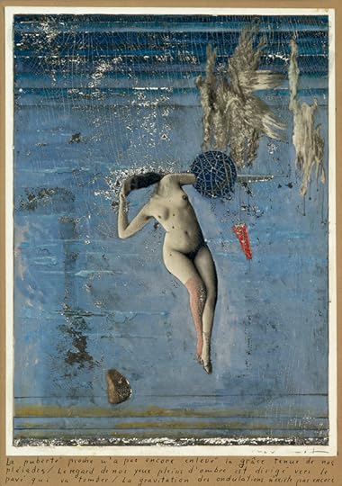 Approaching Puberty (The Pleiades), 1921by Max Ernst. Virginity and lasciviousness, the celestial and the earthly, floating and falling, grace and destruction—in this intriguing work Max Ernst holds a wealth of opposites in balance.
