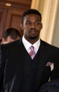 Jon Bones Jones in a suit
