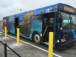 Cool buses to get you from the parking lot to the ark.