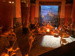 Tiny little risque dancers in the diorama.
