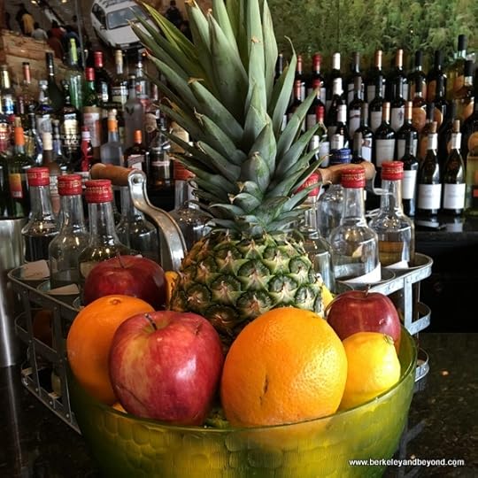 fruit bowl at bar at Pio Pio 2 in Jackson Heights, Queens, New York