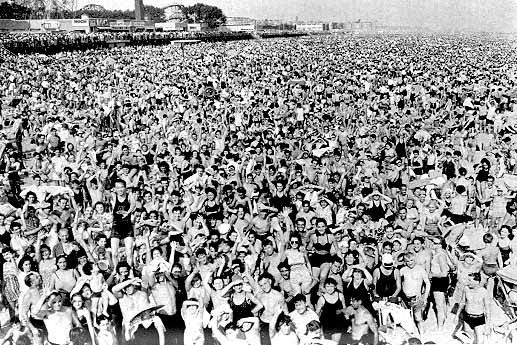 Crowded beach
