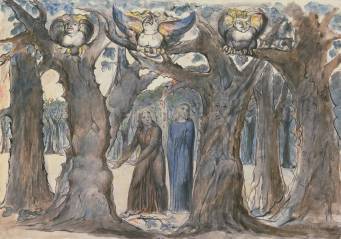 The Wood of the Self-Murderers: The Harpies and the Suicides 1824-7 by William Blake 1757-1827