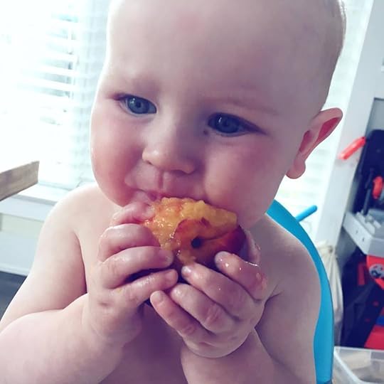 Eating a nectarine