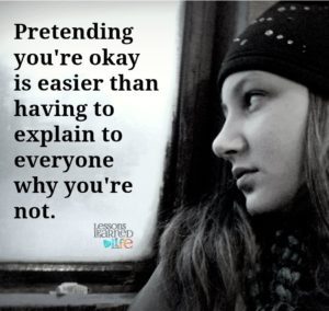 pretending to be ok