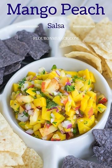 Fresh from Florida: Mango and Peach Salsa recipe via flouronmyface.com