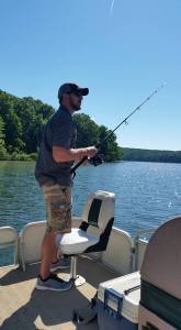 David fishing on Glendale Lake