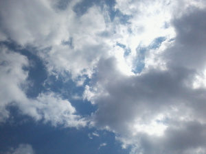 sunny sky with clouds
