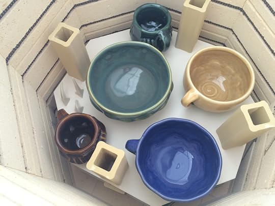 Pottery in kiln