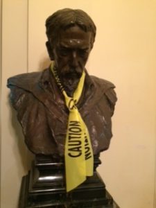 Crime scene tape makes an excellent necktie