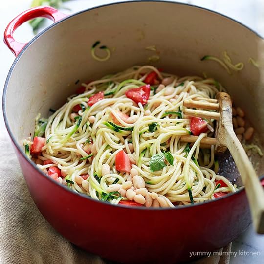 Zoodles with White Beans and Tomatoes