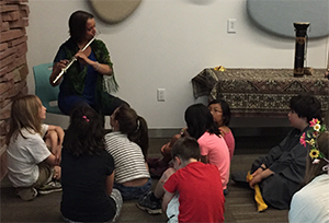 Listening to some magical music.